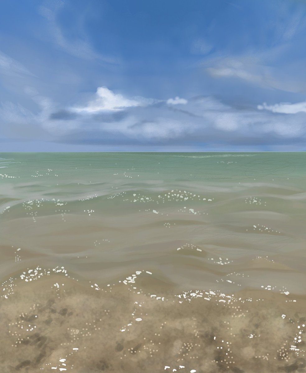 Chi_co_0930's tweet photo. #イラスト練習　#海
描いてわかる、
見たものをそのまんま描ける方々の化け物じみた努力 https://t.co/ReJ8kcFrTq