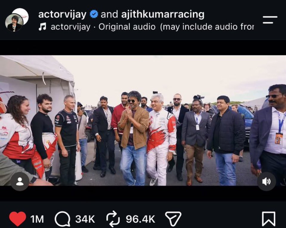 AVinthehousee's tweet photo. Fastest 1M Likes for an Instagram post from tamil cinema industry 🥶

The collab we never expected 🔥😭 https://t.co/6f48LltLuN