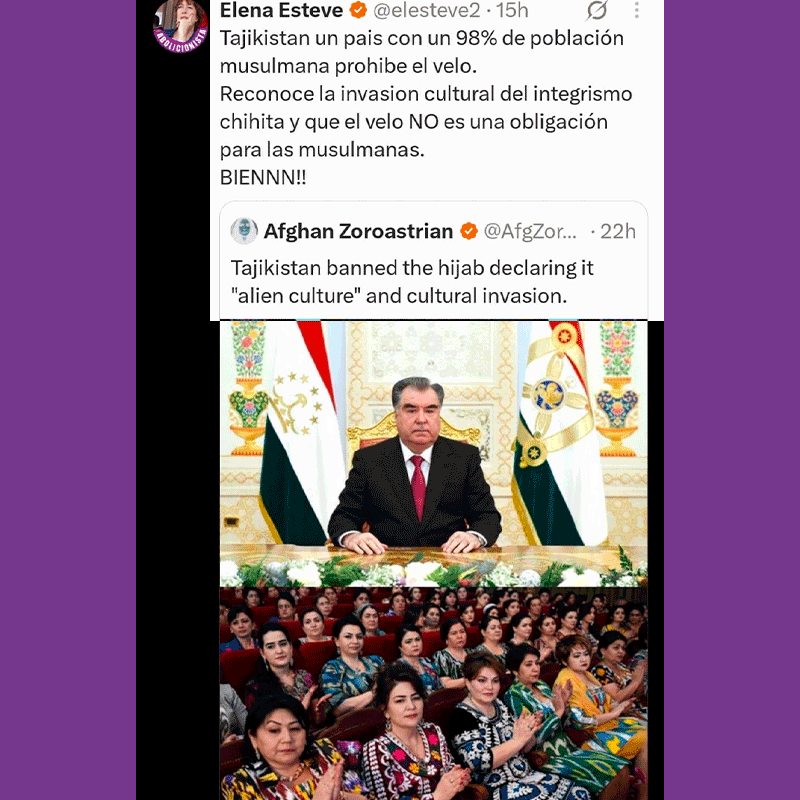 lesvoz's tweet photo. En "culturas" conservadoras capitalista, que son casi todas, el que las mujeres anden con "velo" se considera parte de una "cultura", sin embargo SOLO es una forma más de sometimiento machista. Y que bueno que hay paises que lo reconocen así. https://t.co/CqjwRimisf
