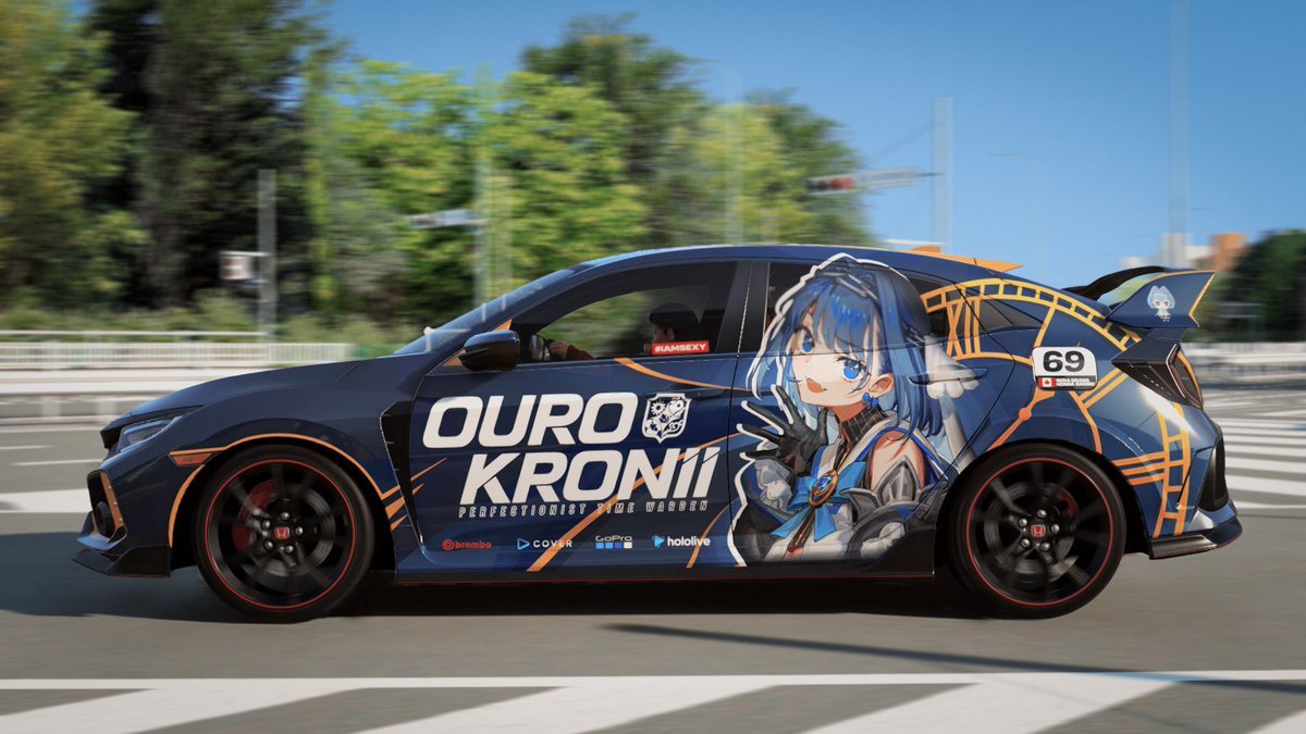 WRD_135's tweet photo. Civic Type-R (FK8) Itasha
OURO KRONII - Perfectionist Time Warden

Design : @WRD_135 
3d Model : @Vin_Soreny 
Artwork : @tsubuanfes 

#kronillust #hololive #OuroKronii #GTAV #Itasha #クロニーラ https://t.co/vpuHVvsqgw