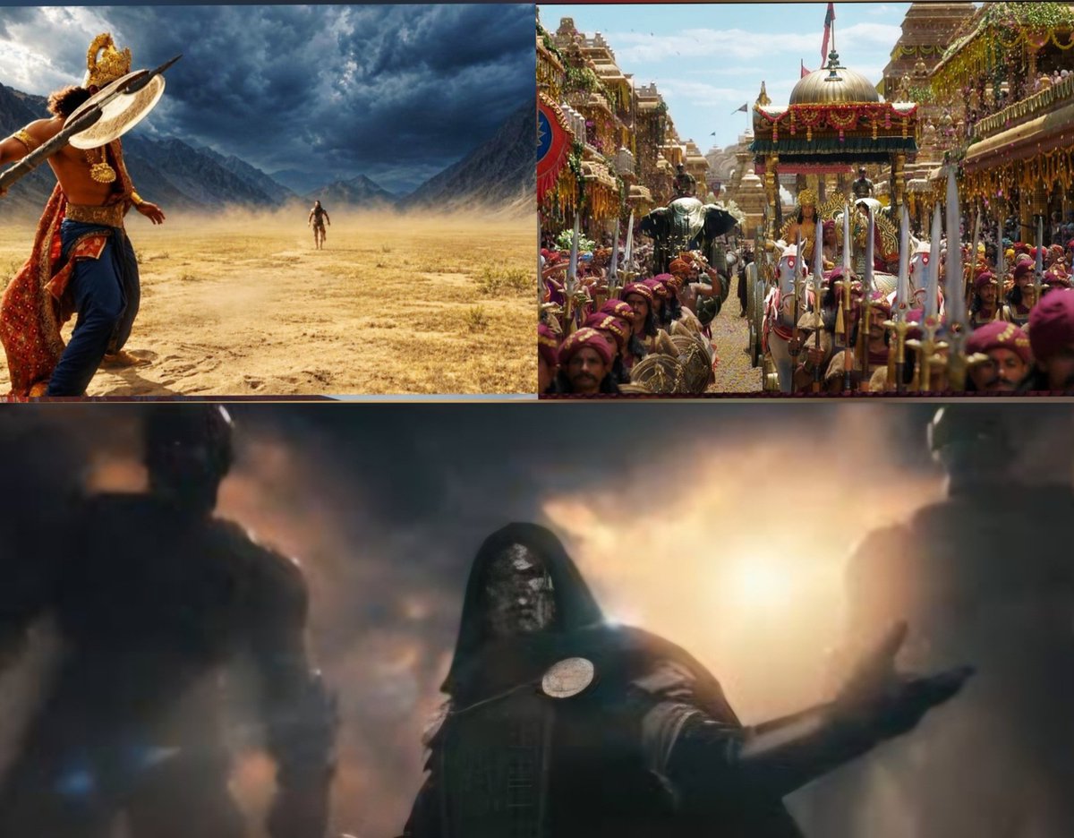 Babbar_IX's tweet photo. To be honest, #Ramayana CGI looks better than #AvengersDoomsday.

But watch our Indian “Angrez” YouTubers nitpick every single flaw in #Ramayana while blindly praising and licking Hollywood Movies. https://t.co/aeXFq5OuWT