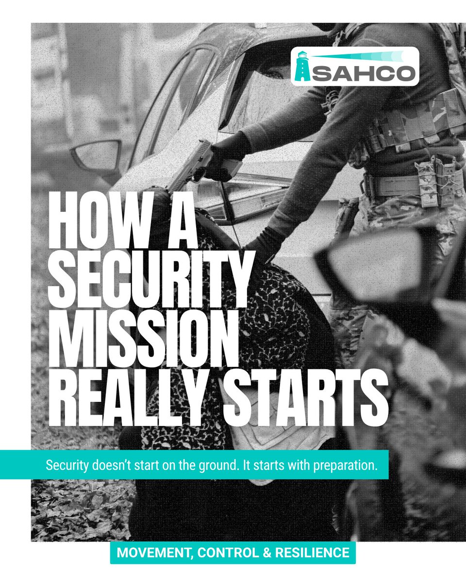 SahcoConsulting's tweet photo. A security mission starts long before deployment.
From threat assessment to operational planning and monitoring, preparation is at the core of effective security risk management.
Discover how a security mission really starts.
#RiskManagement #OperationalSecurity #SAHCOConsulting https://t.co/wgRfeEDBhI