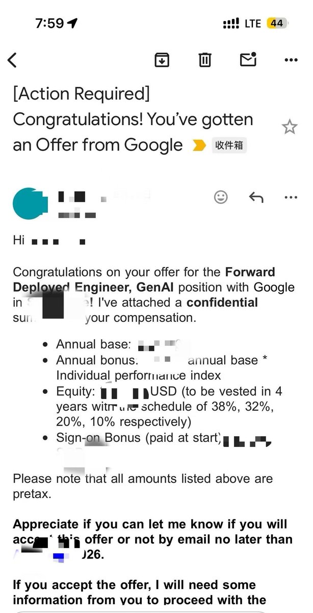 KinterviewAI's tweet photo. Huge congratulations to one of our users for securing a high-paying and equity offer from Google!
#job #work #salary #google https://t.co/3cjyedo0XP