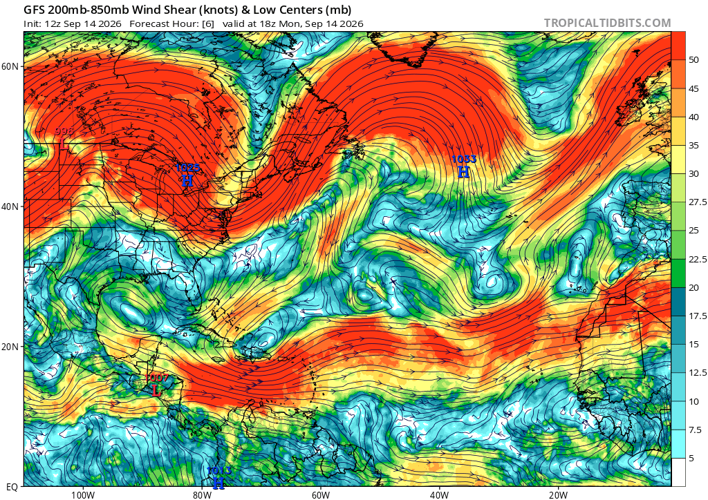 AppalachiaWx's tweet photo. Why Haven't There Been Any Hurricanes in The Atlantic Yet This Year?

The primary reason why there has been a lack of tropical activity in the Atlantic Basin this season is because of high amounts of wind shear. The wind shear in the Atlantic Basin is particularly strong this season as a result of the strong El Nino that is developing in the equatorial Pacific Ocean. At this point, there have been only five named storms in the Atlantic Basin this season, and none of them have reached hurricane strength. 

While most tropical waves that try to develop in the main development region of the Atlantic will struggle to organize, the Eastern U.S. will still need to remain alert for tropical activity that tries to develop in the Gulf, Caribbean, or southwest Atlantic as we enter the fall months. Any tropical activity that develops in this area will not have to travel across the entire Atlantic Ocean to reach the U.S., which could increase the chances of an impactful system.

At the moment, it does not appear that any tropical systems will pose a risk to the eastern U.S. over the next couple of weeks. 

#tropical #HurricaneSeason #weather #ElNiño #atlanticocean