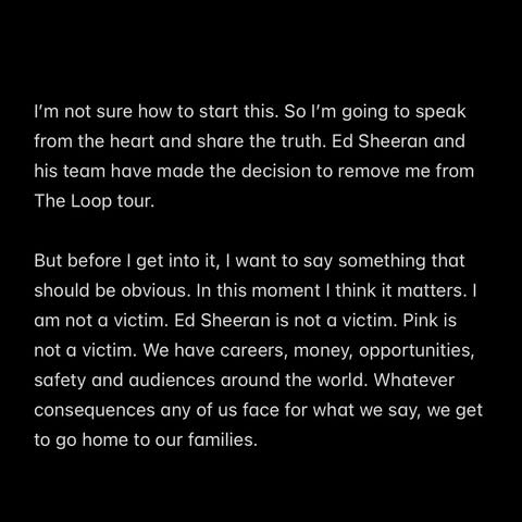 looptourUA's tweet photo. Macklemore shares statement regarding being dropped from the LOOP Tour. (1/3) https://t.co/ihux3DJbTJ