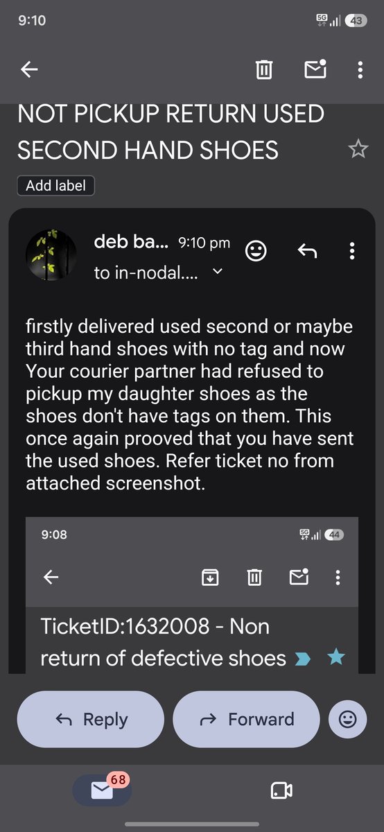 DebapriyaBandyo's tweet photo. @BATA_India delivered used second hand  or maybe third hand shoes with no tag and now Your courier partner had refused to pickup my daughter shoes as the shoes don't have tags that once again proved   have sent the used shoes.@jagograhakjago #JagoBharat don't purchase #Bata shoes https://t.co/eJhM85bPpk