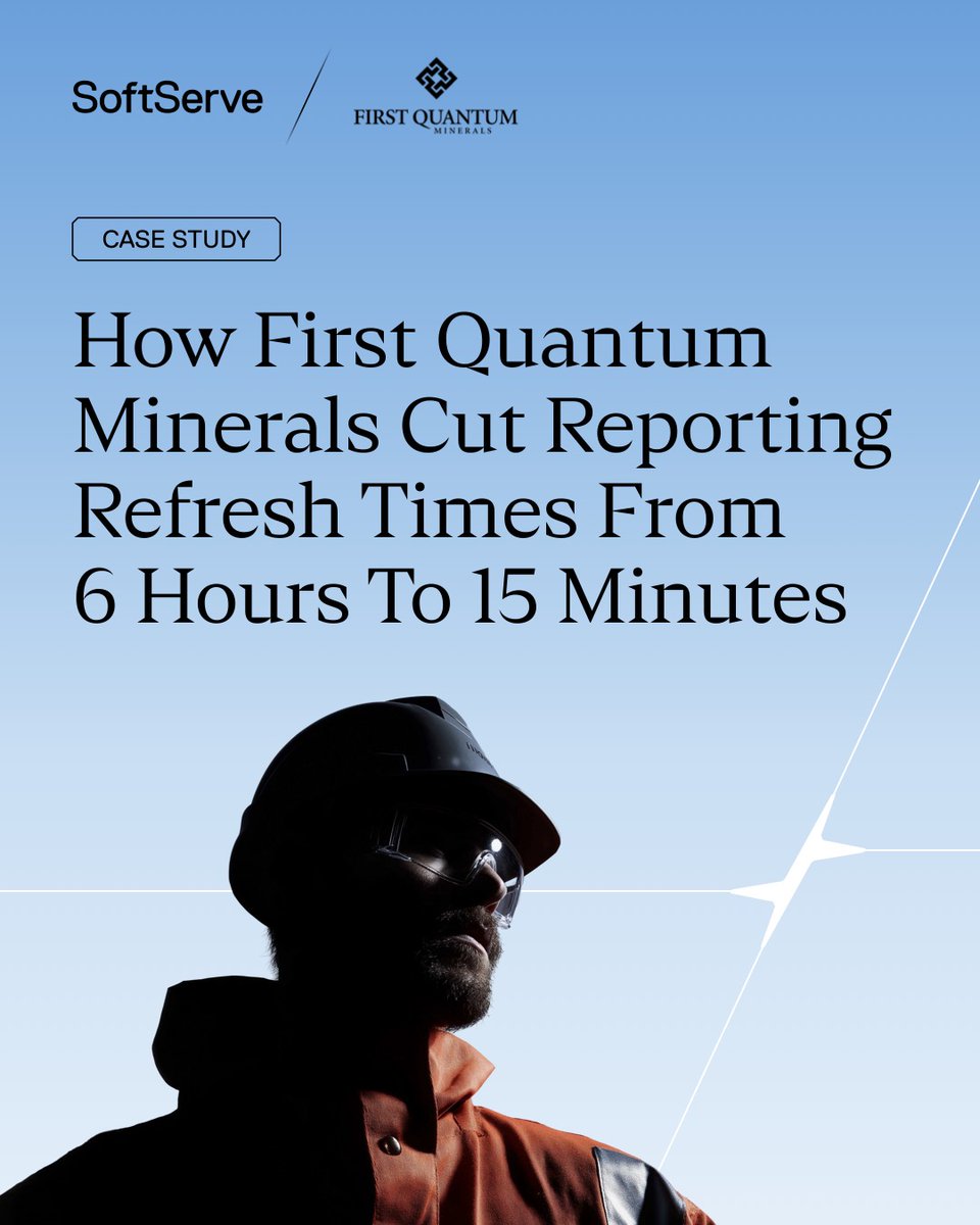 SoftServeInc's tweet photo. When a reporting environment stops keeping pace with the business, patching it further rarely pays off. @FQMinerals chose to rebuild instead.  

Working with SoftServe, FQM moved its analytics onto @databricks and Power BI. Heavy computation now runs in Databricks, and Power BI serves two focused mini-models across three mining sites.   
 
Learn more: https://t.co/0sTPJatajq