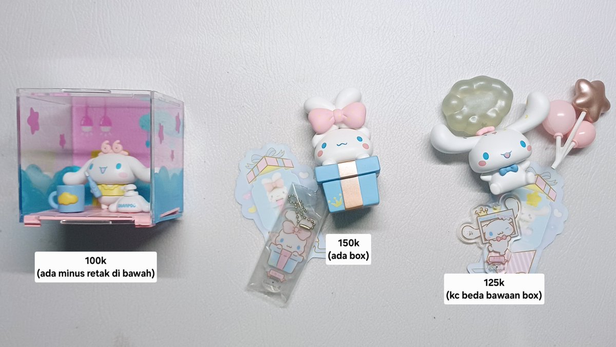 ruuooro's tweet photo. wts miniso sanrio cinnamoroll blind box selected

#warungsanrio https://t.co/8l5UAloTPb