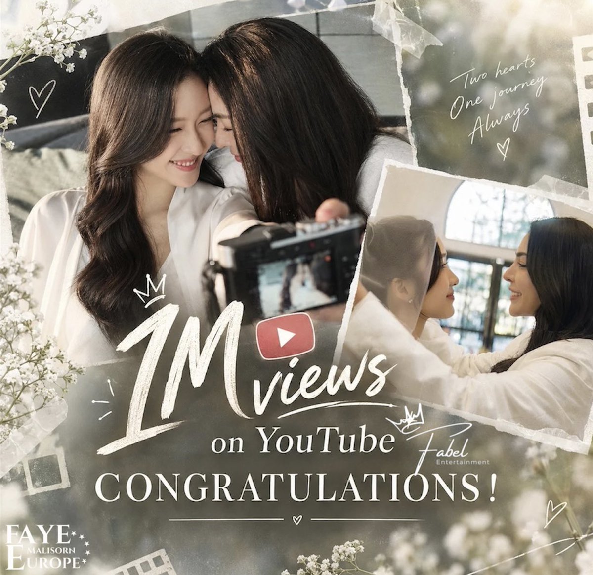 FayeMalisornEU's tweet photo. 🎉🌻 1 MILLION+ VIEWS! 🍑🎉

Faye & Atom’s ตลอดไปเป็นเรื่องจริง (By Your Side) OST from BROKEN (OF) LOVE has officially surpassed 1 MILLION VIEWS on YouTube! 🥹👏🏻💛 What an incredible milestone for this beautiful song!

Fayemily, look at what we’ve achieved together! 🫶🏻 Thank you to everyone who has been streaming, commenting, sharing and supporting the MV. Every single view and every bit of engagement helped get us here! 💕🌻

Don’t forget to keep all the MVs playing and keep streaming the episodes! Let’s take it even higher! 📈🔥

#FayePeraya #AtomPariya #FayeAtom #BrokenOfLove