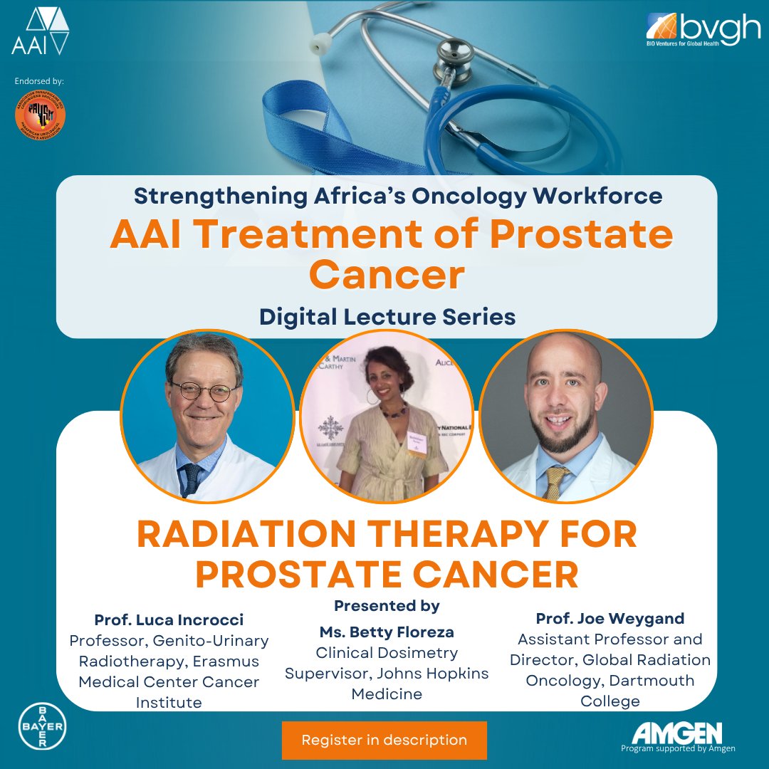 BIOVentures's tweet photo. Join Prof. Luca Incrocci, Ms. Betty Floreza, and Prof. Joe Weygand (Erasmus Medical Center Cancer Institute, Johns Hopkins Medicine, Dartmouth College) on Sept. 15 for prostate cancer radiotherapy treatment: https://t.co/nxvvYQ2aWE https://t.co/1tdF18RAMh