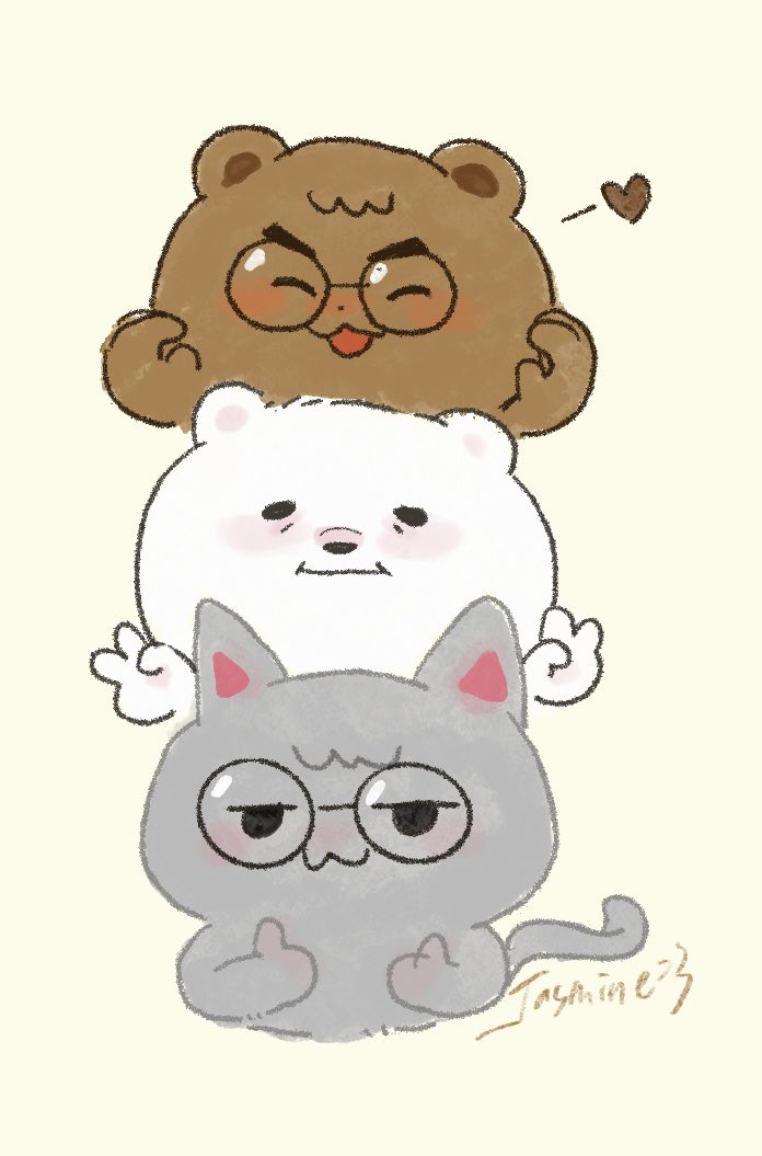 jlw0421's tweet photo. 🐈‍⬛🐻‍❄️🐻
⚡️🐶🦖 https://t.co/Wkyt2nJ7d5