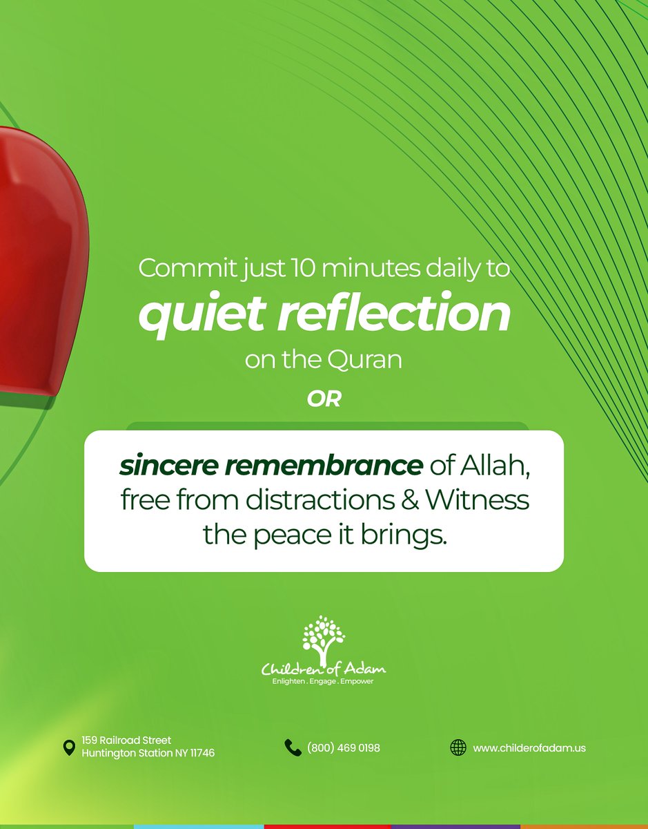 CoAGlobal's tweet photo. In our busy lives, it’s easy to feel overwhelmed. But the Qur’an reminds us where true peace lies. By keeping the remembrance of Allah SWT close to our hearts, we find comfort and clarity the world cannot provide. 💫 
#InnerPeace #Dhikr #QuranicWisdom  
https://t.co/IpSccME55Q https://t.co/iYjWsSpDLM