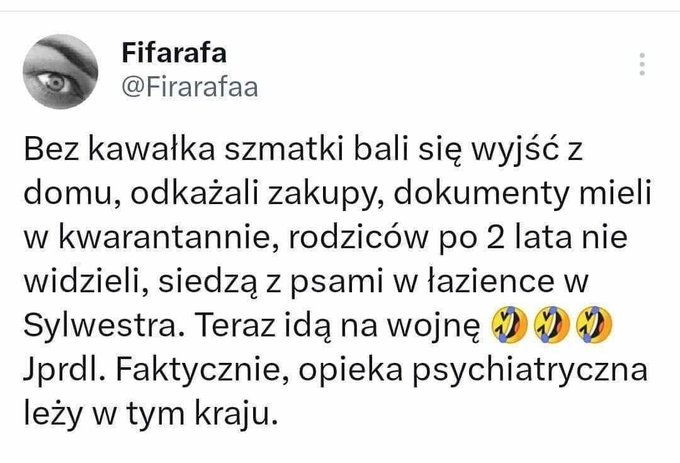kikurenty's tweet photo. @wolski_jaros @sikorskiradek Jacy wy podżegacze jesteście żałośni. https://t.co/qyFotNjxa2