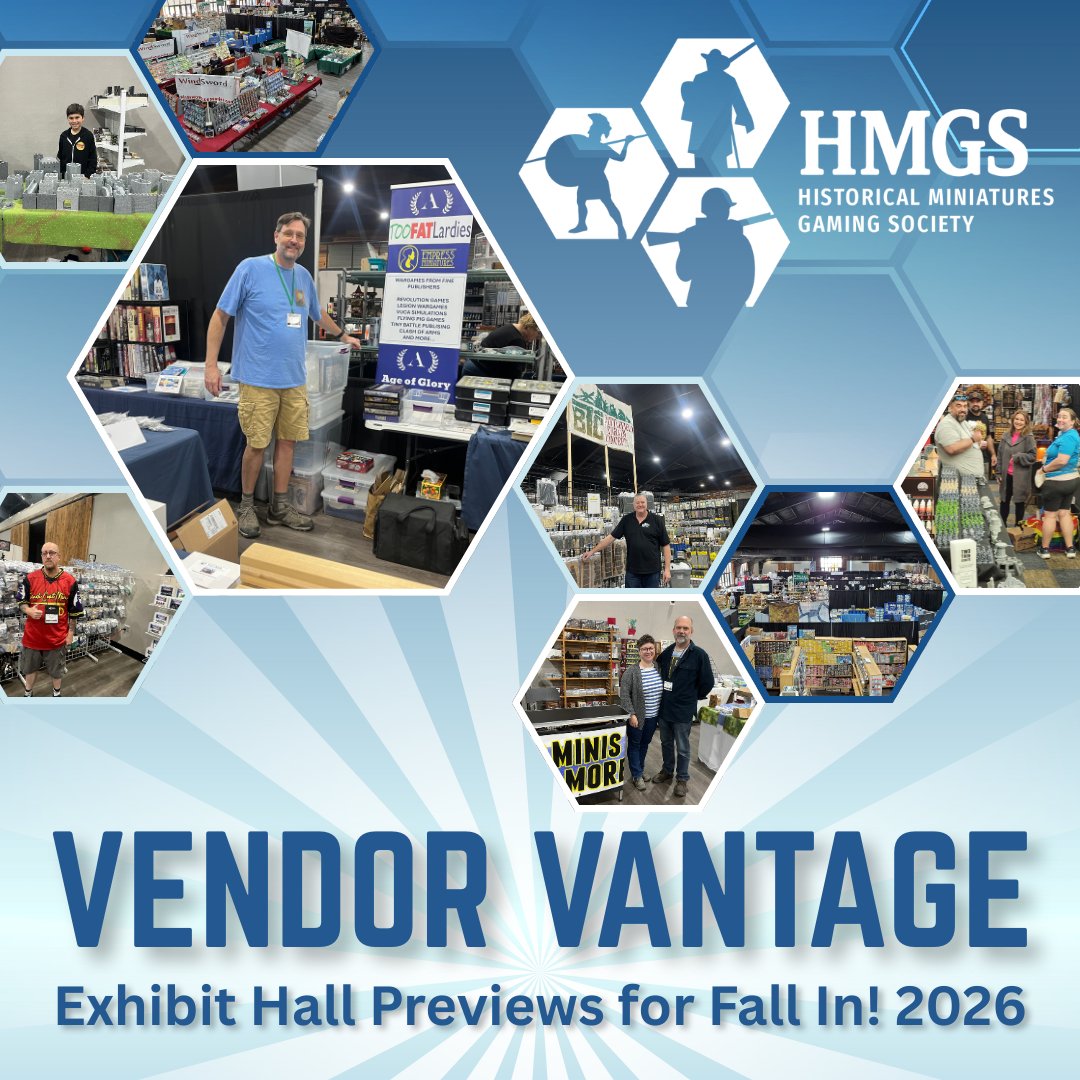 HMGS_Inc's tweet photo. Fall In! 2026 is taking shape! Thanks to Things from the Basement & Diabolical Terrain for the first previews. Vendors: show us what you’re bringing! Drop your preview in the comments or post with #fallin2026 #vendorvantage. Vendor List: https://t.co/hvyxM8avY2 https://t.co/hYLhtMx040