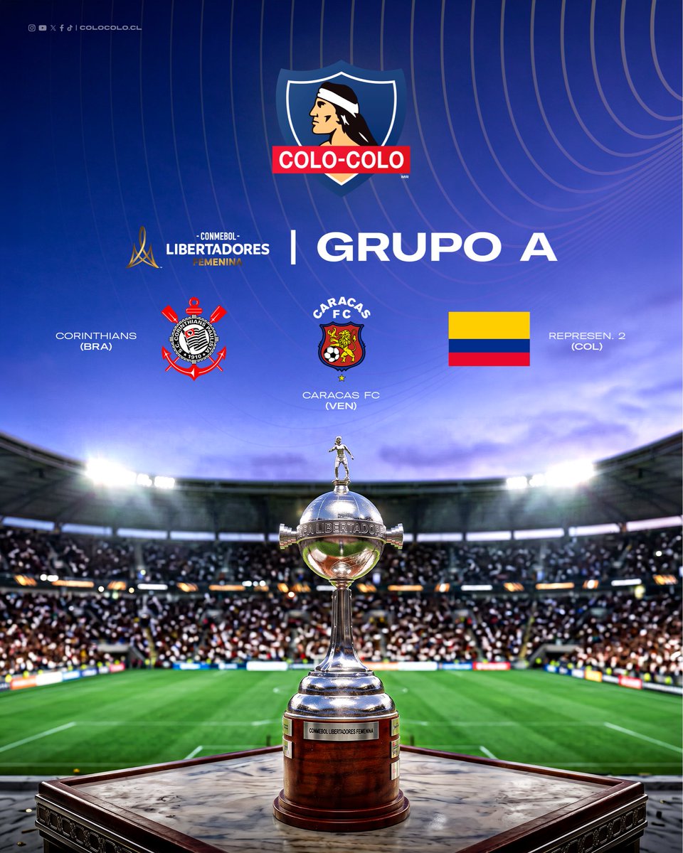 ColoColoFem's tweet photo. 𝐂𝐨𝐦𝐢𝐞𝐧𝐳𝐚 𝐞𝐥 𝐬𝐮𝐞𝐧̃𝐨 𝐜𝐨𝐧𝐭𝐢𝐧𝐞𝐧𝐭𝐚𝐥 🤟

Ya conocemos a los rivales que vamos a enfrentar en la Copa Conmebol Libertadores 2026 en Quito 🤍🖤

#VamosLasAlbas
#Historicas
#VamosPorTodo https://t.co/UQh2mK1aBy