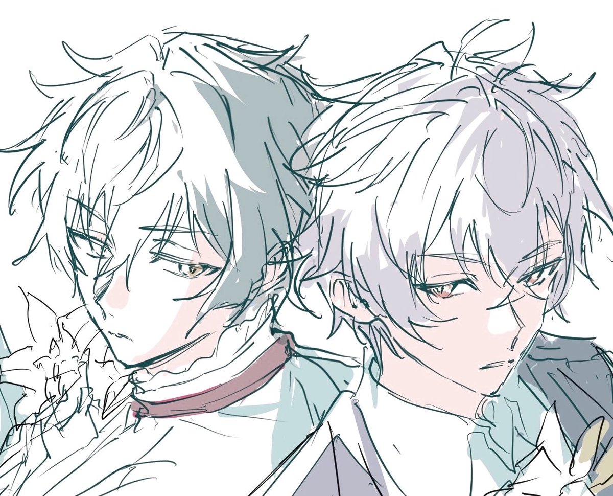waraame7's tweet photo. 百合なんてお出しされたら描くしかないじゃないですか!! という、めっちゃラフ https://t.co/d512qdEsuN