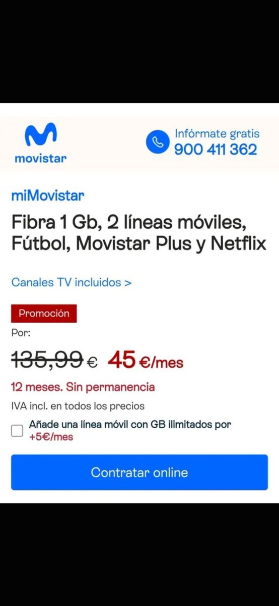 Ontario1410's tweet photo. Hola @movistar_es llevo 10 años con vosotros. ¿Es necesario que me vaya a otra operadora para recibir está oferta? https://t.co/jVdphy8rKE