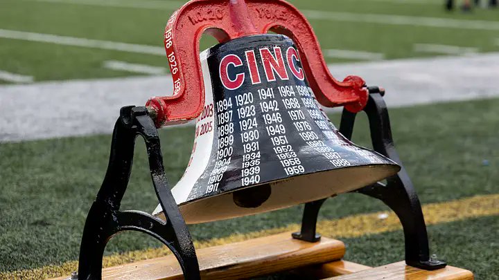 NikoPalazeti's tweet photo. The Battle for the Victory Bell.

First played in 1888, it was the first college football game in Ohio history. The oldest non-conference rivalry in the nation.

This Saturday, the Battle comes to TQL Stadium for the first time.

A rivalry built on over a century of history and legacy. Saturday, it comes to TQL Stadium.

Ring the Bell 🔔

#TheStrongShallReign x #Bearcats #BattleForTheBell