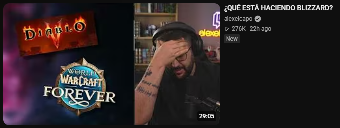 thesesa666's tweet photo. no gracias youtube prefiero cortarme los huevos a ver un video de alexelcapo y mas si tiene que ver con el wow https://t.co/4UBge9c2dH