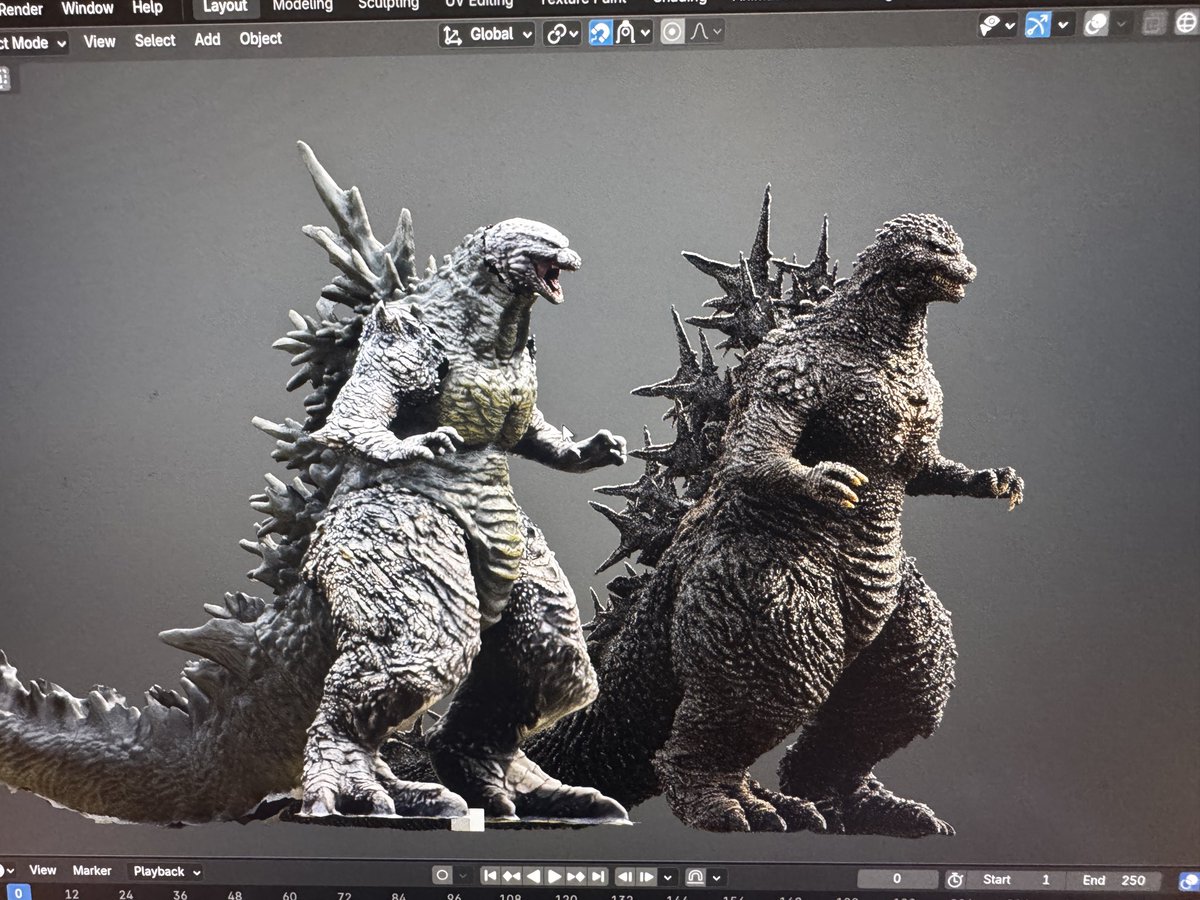 Nelzonis2's tweet photo. Minus Zero sculpt in progress and will be released later this year #toho #godzilla #gojira #godzillaminuszero #minuszero #goji #3dmodel #godzillamodel @TohoKingdom #art #3Dモデル #3dart #blender https://t.co/YVaArttuo6