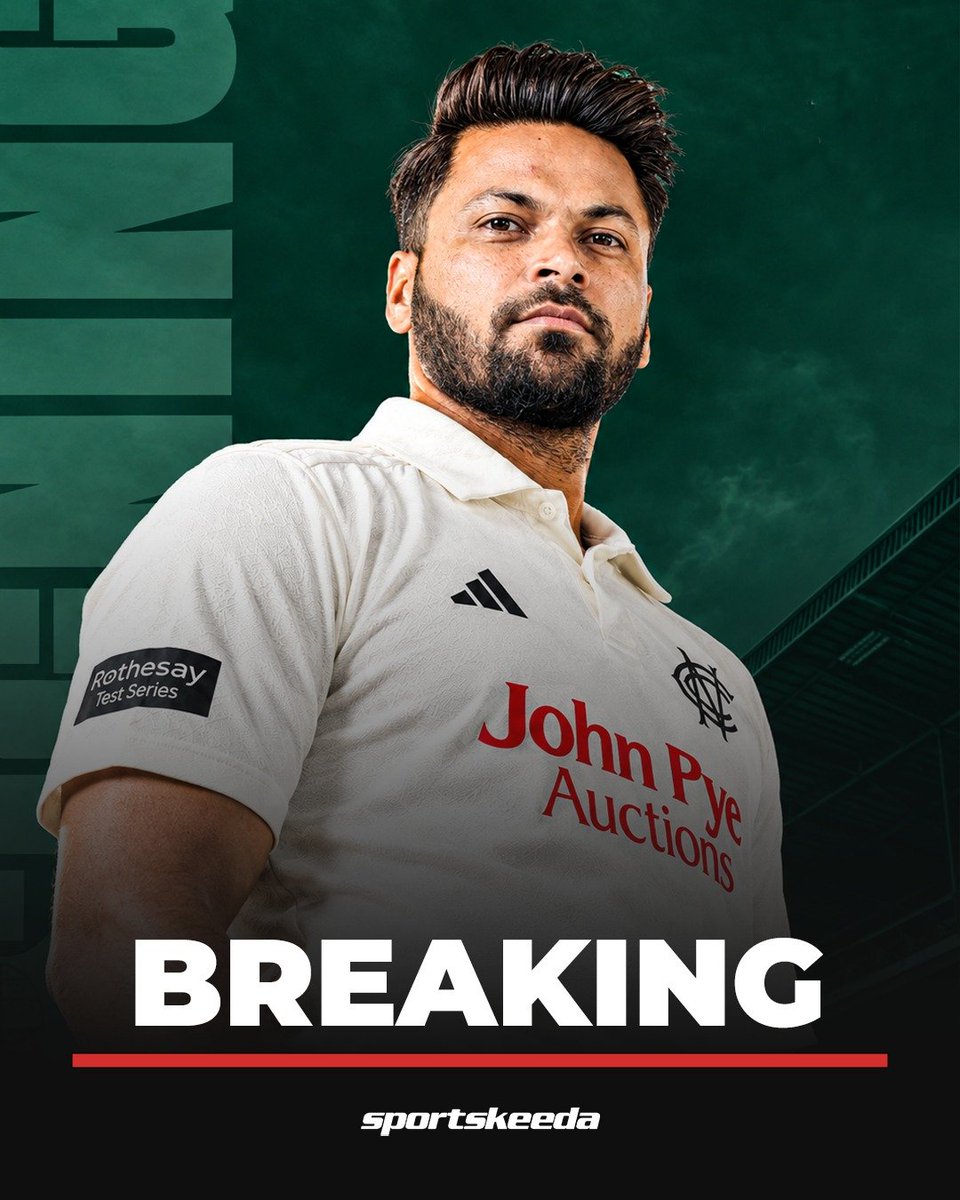 Sportskeeda's tweet photo. 🚨 BREAKING 🚨
Mukesh Kumar will play for Nottinghamshire in their final two County Championship matches. 🔥
#Cricket #County #MukeshKumar https://t.co/ybOkKHoSpc