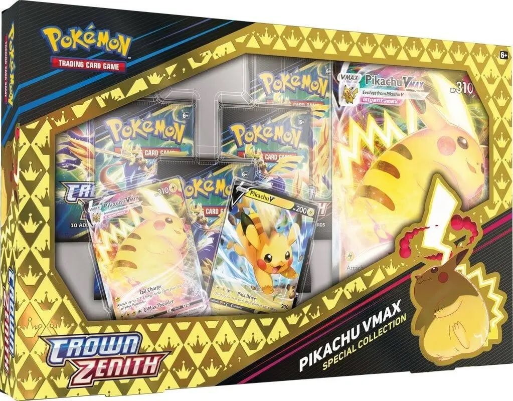 StevenxTCG's tweet photo. 🧇⭐️ CROWN ZENITH⭐️🧇

Winner takes home a Sealed Crown Zenith Pikachu VMAX Case. Case comes with 6x boxes inside. Will ship double boxed 

$20 a spot // 69 spots
No limit on spots, no limit on gifts

Last person standing Wheel Of Death live on Twitch

Payment isn’t due until all spots are all full.

US ONLY

Share for a chance to win a free entry
