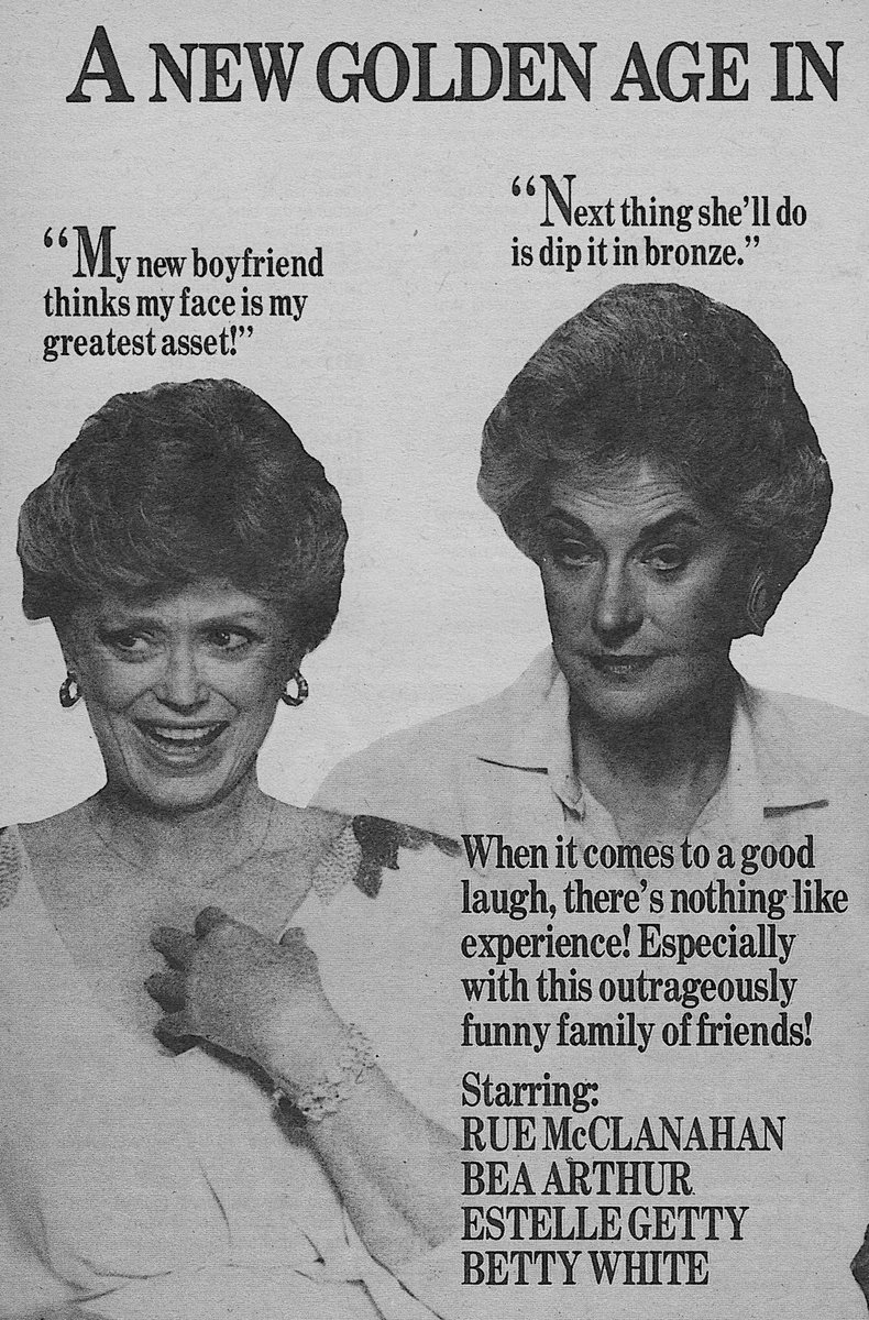 RetroNewsNow's tweet photo. 📺DEBUT: ‘The Golden Girls’ premiered 41 years ago, September 14, 1985, on NBC https://t.co/i57pAIHxji