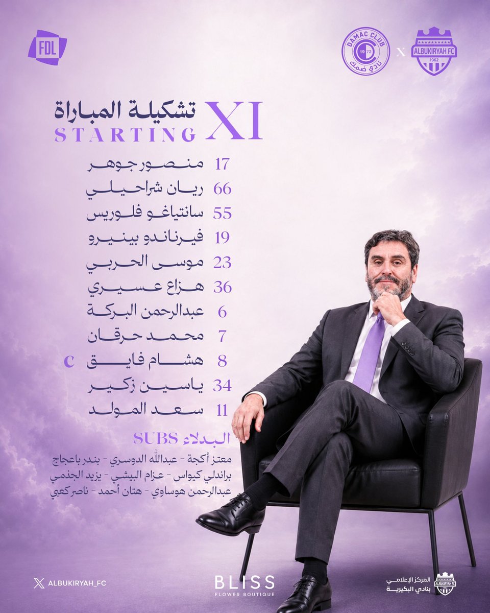 AboAla6769's tweet photo. التشكيل الفني لكل من #البكيرية_ضمك لمباراة لليوم بالساعة 6:50 https://t.co/F8ho0juAMu