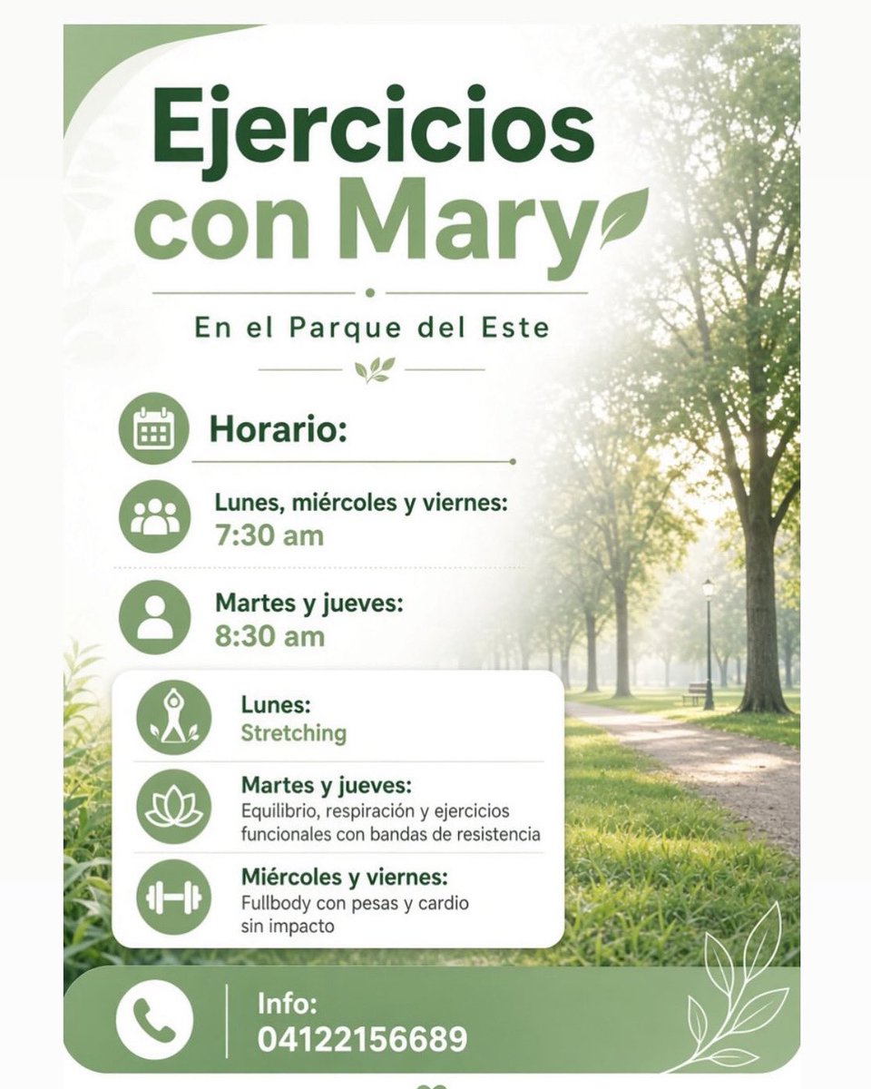 MarianelaFerrer's tweet photo. No sigas dejándolo para después. 
Por aquí te esperamos y te recuerdo que puedes asistir a una clase sin costo el día que desees. 
#ejerciciosalairelibre https://t.co/uTiPvVRjuI