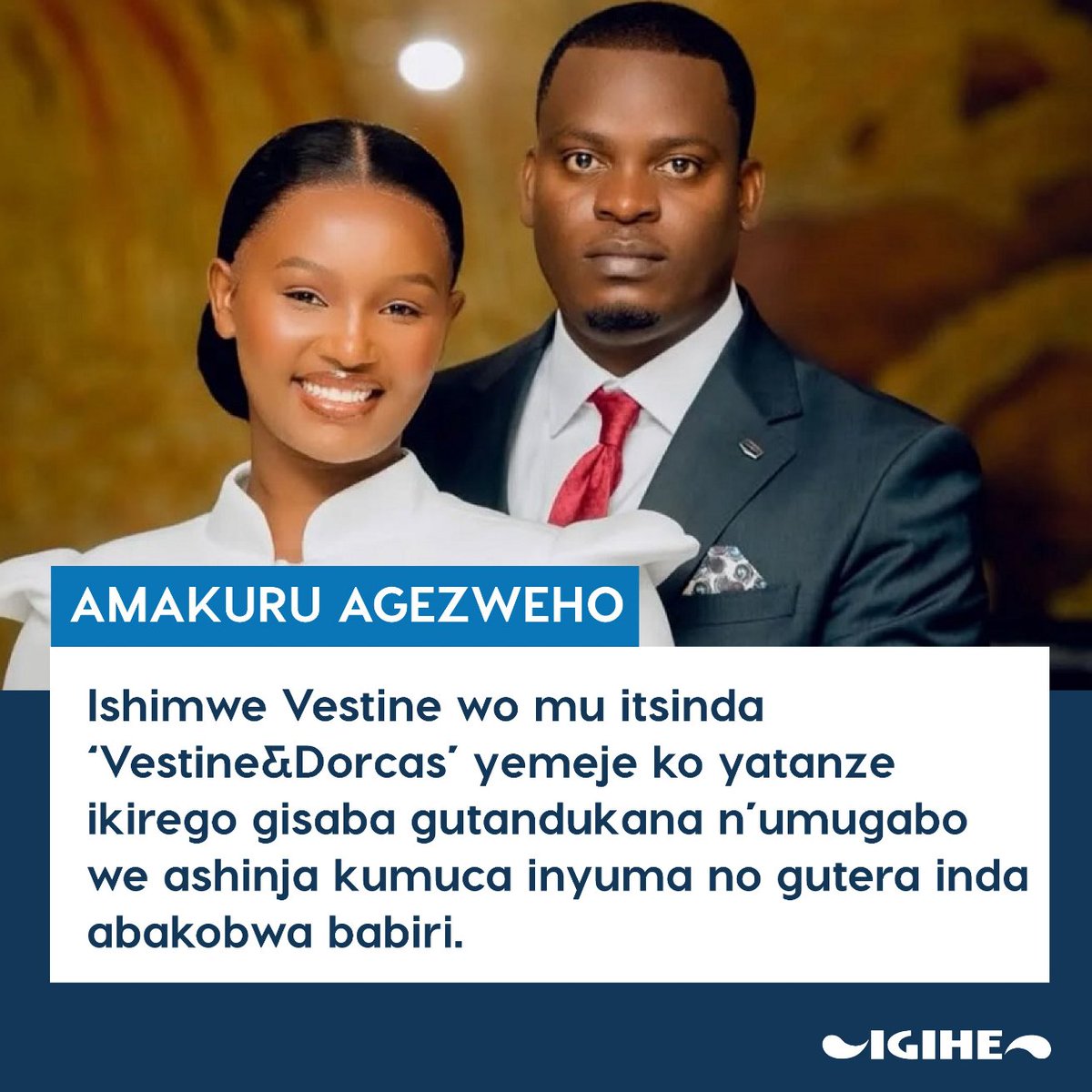 IGIHE's tweet photo. Ishimwe Vestine wo mu itsinda ‘Vestine&amp;Dorcas’ yemeje ko yatangiye urugendo rwo gusaba gatanya umugabo we Idrissa Jean Luc Ouédraogo ashinja kumuharika agatera inda abakobwa babiri

Inkuru irambuye 🔗➡️ https://t.co/cdlW69IcYB https://t.co/2bV1vfz6tT