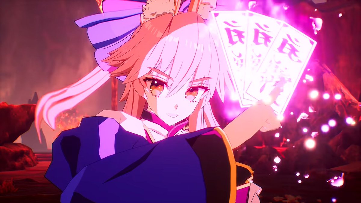 Merem110's tweet photo. 『Fate/EXTRA Record』「第1弾キャラクターPV｜キャスター」が公開！主人公と契約するサーヴァント候補の一人。狐の耳と尻尾が特徴の呪術士。 毒のある性格だが、マスターの命令には従順。優れた知能を持を持ち、巧妙な戦術に長けている。 https://t.co/Qie1lgJWWD https://t.co/SbdmdCFqWn