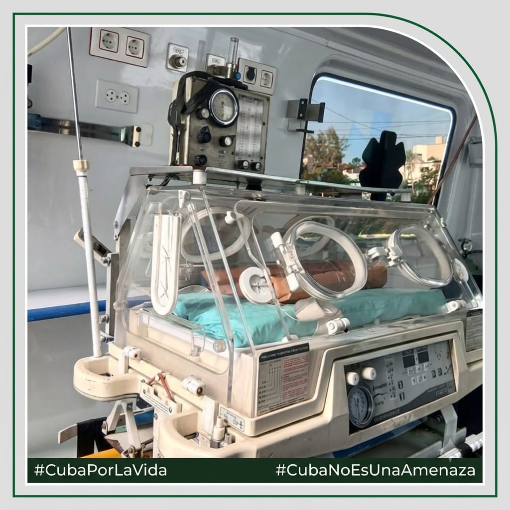 MINSAPCuba's tweet photo. 🇺🇸🆚🇨🇺 La arbitraria designación de Cuba como “Estado patrocinador del terrorismo” y el recrudecido bloqueo han golpeado con fuerza la vida de nuestro pueblo. 
📍 La mortalidad infantil en Cuba pasó de 4 por cada mil nacidos vivos en 2018 a 9.9 en 2025.

#CubaNoEsUnaAmenaza https://t.co/rNiJ1MTgqd