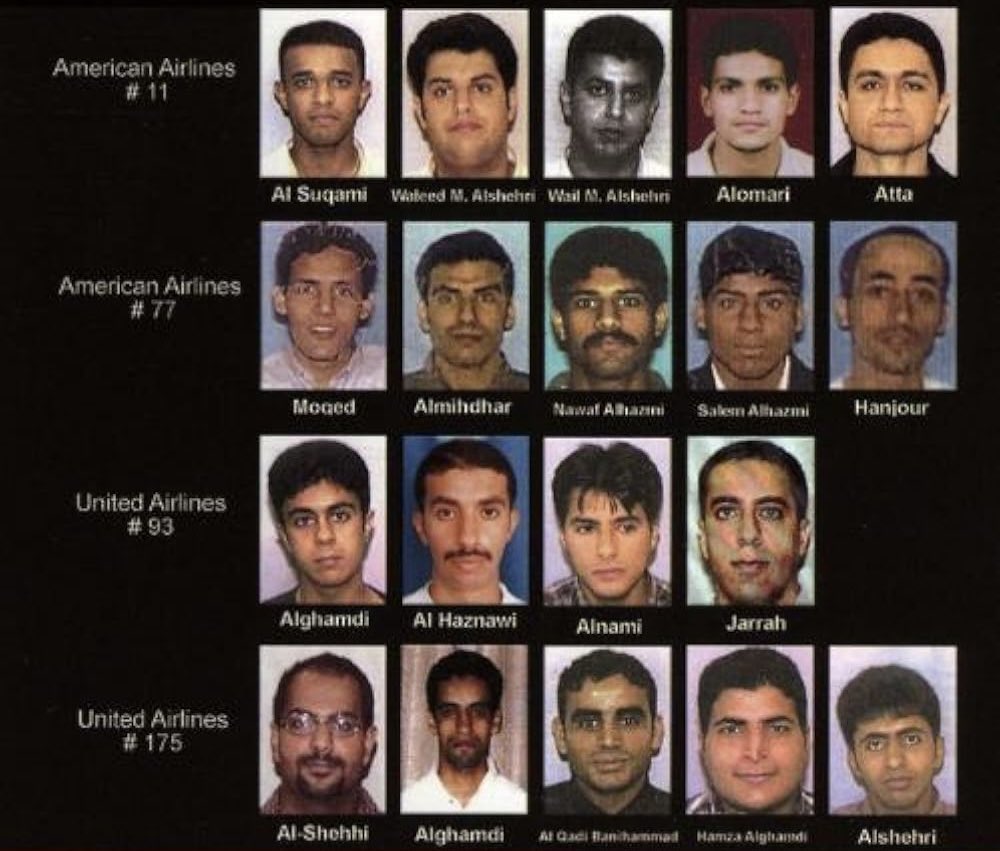 25YearsAgoLive's tweet photo. The FBI releases the names of all 19 suspected hijackers. https://t.co/TGu3BHFUHk