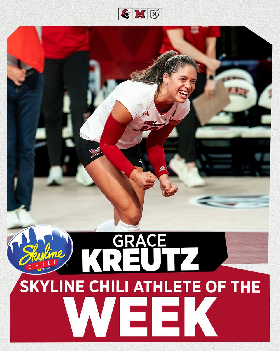 MiamiRedHawks's tweet photo. Check out this week's Skyline Chili Athletes of the Week!

🔗 https://t.co/GmAGvO60kb

#RiseUpRedHawks https://t.co/lZ6IcoSPTG