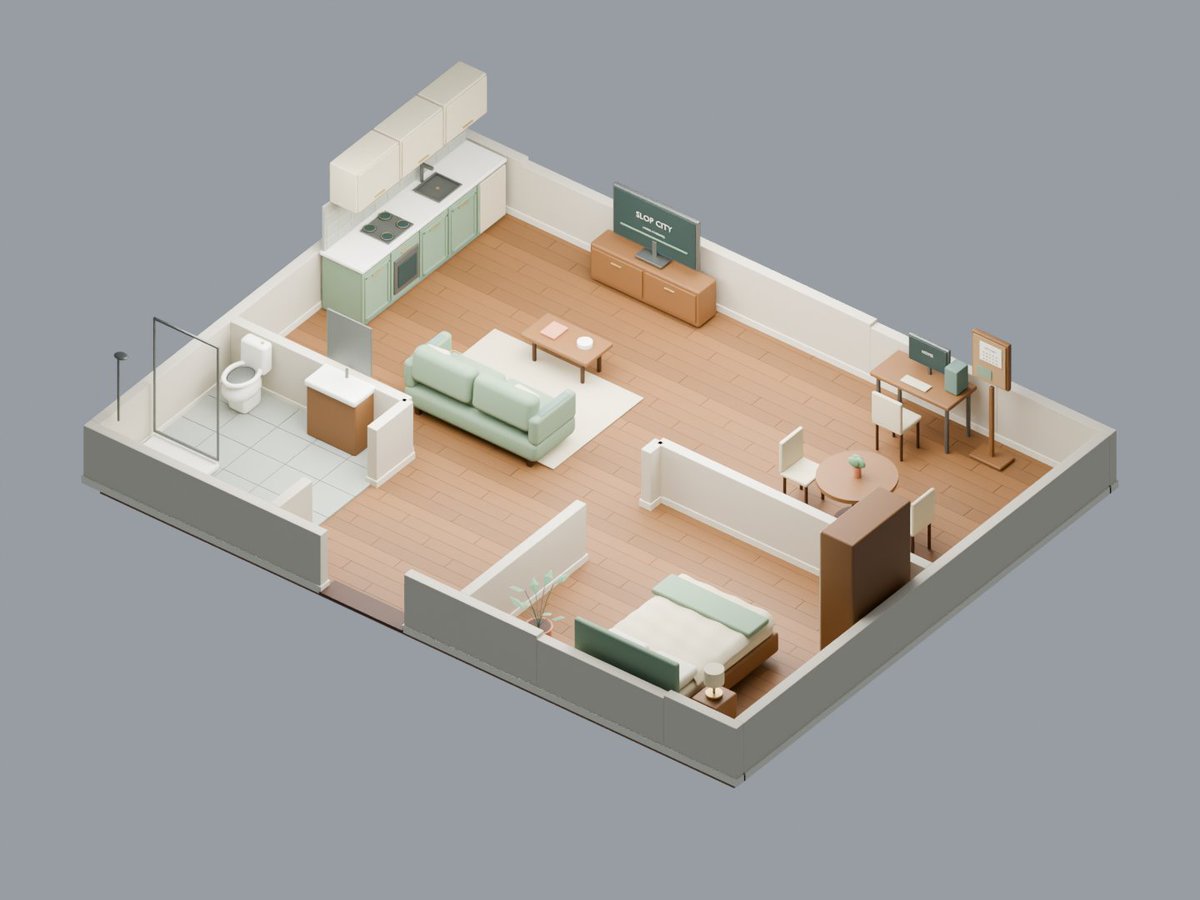 SlopCityGame's tweet photo. Welcome home, Sloppians! 🏡

Apartments are here. Everyone gets a furnished home, guests included. Three layouts, your own computer, and somewhere to unwind after a night in town.

Plus smoother performance, improved sign-in and plenty of fixes.

Move in: https://t.co/UWKjUeC88G https://t.co/lcve5LfR5e