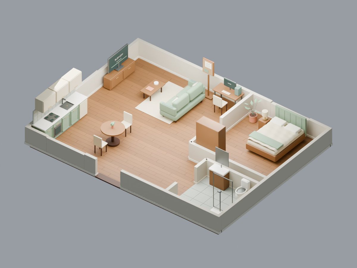 SlopCityGame's tweet photo. Welcome home, Sloppians! 🏡

Apartments are here. Everyone gets a furnished home, guests included. Three layouts, your own computer, and somewhere to unwind after a night in town.

Plus smoother performance, improved sign-in and plenty of fixes.

Move in: https://t.co/UWKjUeC88G https://t.co/lcve5LfR5e