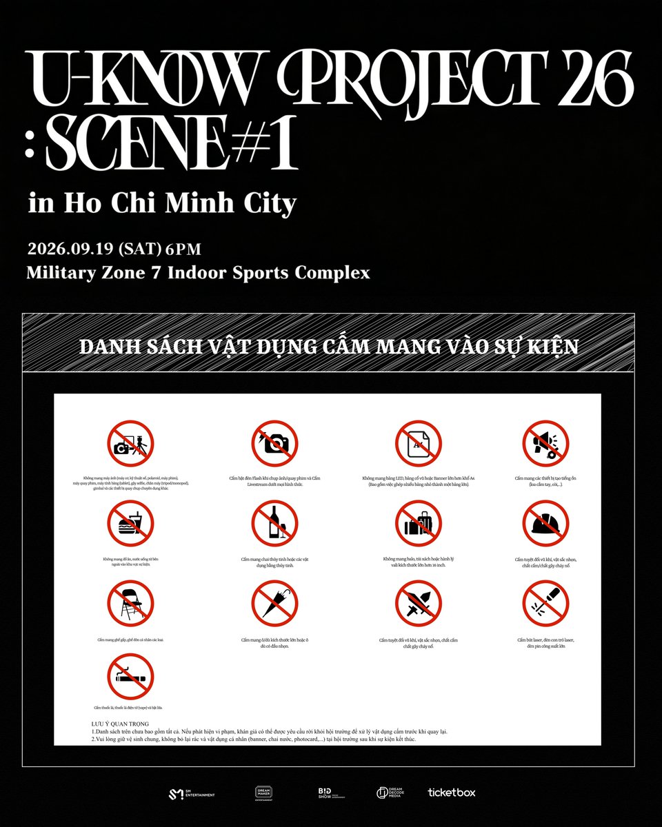 peadiavn's tweet photo. Vào Check vội danh sách trúng "Phúc lợi độc quyền" (Fan Benefit) của U-KNOW PROJECT 26 : SCENE#1 in HO CHI MINH CITY liền đi ạ! 🎉
Dò kỹ từng số, từng tên xem thần may mắn có gọi tên mình không nha! 💛

Vui lòng đọc kỹ các hướng dẫn dưới đấy để có một khoảnh khắc thật tuyệt vời cùng nhau nhé.
Các bồ đã sẵn sàng chưa, khoảnh khắc được mong chờ từ lâu của chúng ta đang đến gần rồi. 🔥✨

U-KNOW PROJECT 26 : SCENE#1 in HO CHI MINH CITY
Benefit winner list & Event Day Schedule & Important Information released!

Please check carefully and don't miss out.
Let's check the guidelines carefully to ensure a wonderful time together.💛
Get ready, our much-anticipated encounter is just around the corner.🔥✨

[U-KNOW PROJECT 26 : SCENE#1 in HO CHI MINH CITY]
📅 Thời gian / Show date: Từ 18h00, ngày 19/09/2026(giờ Việt Nam) | From 6:00 PM, September 19th, 2026 (ICT).
🎟 Kênh bán vé chính thức / Official Ticketing Platform: https://t.co/P87dhlmNMb
📍 Địa điểm / Venue: Nhà Thi Đấu Quân Khu 7 – Số 202 Hoàng Văn Thụ, Phường Đức Nhuận, TP. Hồ Chí Minh | Military Zone 7 Indoor Sports Complex – No. 202 Hoang Van Thu, Duc Nhuan Ward, Ho Chi Minh City.
#UKNOW #TVXQ! #UKNOW_PROJECT26 #UKNOW_CONCERT_TOUR #UKNOW_PROJECT26_HCMC