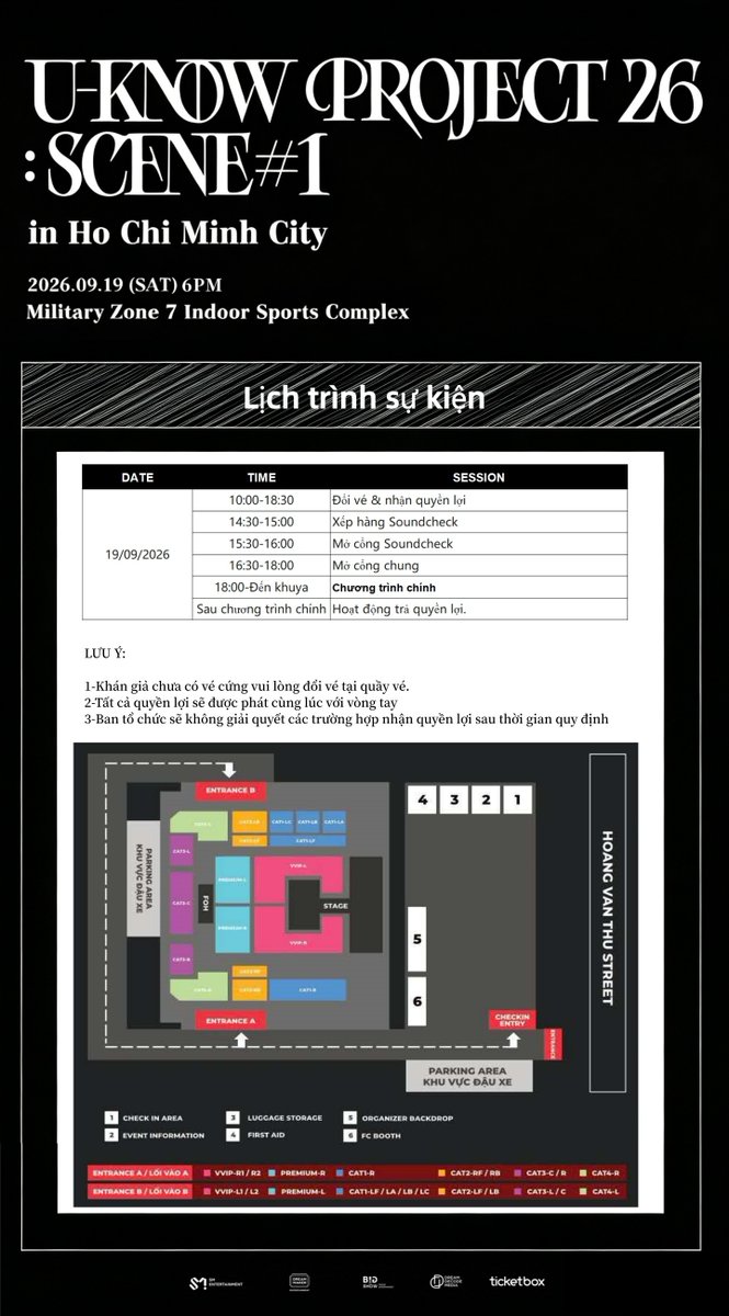 peadiavn's tweet photo. Vào Check vội danh sách trúng "Phúc lợi độc quyền" (Fan Benefit) của U-KNOW PROJECT 26 : SCENE#1 in HO CHI MINH CITY liền đi ạ! 🎉
Dò kỹ từng số, từng tên xem thần may mắn có gọi tên mình không nha! 💛

Vui lòng đọc kỹ các hướng dẫn dưới đấy để có một khoảnh khắc thật tuyệt vời cùng nhau nhé.
Các bồ đã sẵn sàng chưa, khoảnh khắc được mong chờ từ lâu của chúng ta đang đến gần rồi. 🔥✨

U-KNOW PROJECT 26 : SCENE#1 in HO CHI MINH CITY
Benefit winner list & Event Day Schedule & Important Information released!

Please check carefully and don't miss out.
Let's check the guidelines carefully to ensure a wonderful time together.💛
Get ready, our much-anticipated encounter is just around the corner.🔥✨

[U-KNOW PROJECT 26 : SCENE#1 in HO CHI MINH CITY]
📅 Thời gian / Show date: Từ 18h00, ngày 19/09/2026(giờ Việt Nam) | From 6:00 PM, September 19th, 2026 (ICT).
🎟 Kênh bán vé chính thức / Official Ticketing Platform: https://t.co/P87dhlmNMb
📍 Địa điểm / Venue: Nhà Thi Đấu Quân Khu 7 – Số 202 Hoàng Văn Thụ, Phường Đức Nhuận, TP. Hồ Chí Minh | Military Zone 7 Indoor Sports Complex – No. 202 Hoang Van Thu, Duc Nhuan Ward, Ho Chi Minh City.
#UKNOW #TVXQ! #UKNOW_PROJECT26 #UKNOW_CONCERT_TOUR #UKNOW_PROJECT26_HCMC