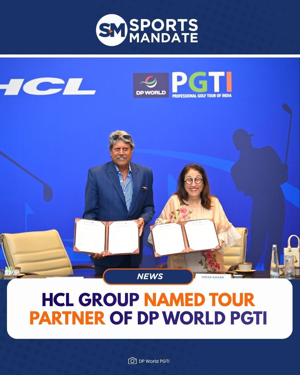 Sports_Mandate's tweet photo. HCL Group joins the DP World Professional Golf Tour of India as Tour Partner, bringing its technology expertise and focus on institution-building to support the growth of professional golf.

#sports #sportsbusiness https://t.co/m4Y4GvUmKk