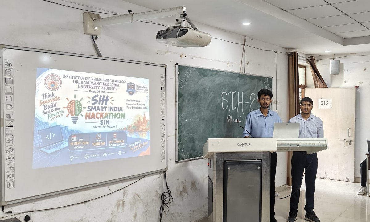 csermlau's tweet photo. SIH Internal Hackathon 2K26 Round 1: Mock Presentation | CSE RMLAU https://t.co/Ahwuyb4n51