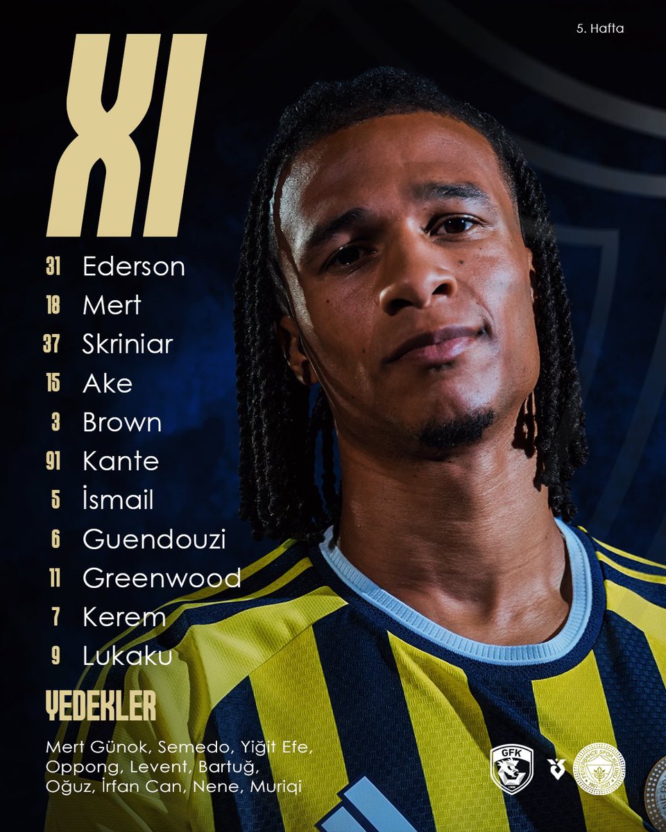 Fenerbahce's tweet photo. 📋 Gaziantep FK maçı ilk 11’imiz belli oldu. 

#GFKvFB https://t.co/6LLdLD1sSS