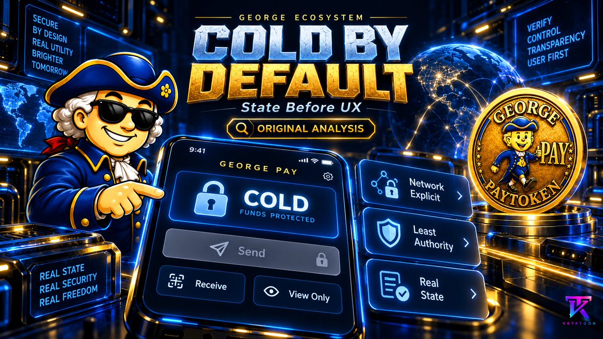 Kryp_Toon's tweet photo. GN X-Communities

“Cold by Default” Is a Better UX Rule Than a Green Button 🧊🛡️

One of the more useful sections in GEORGE’s September 2026 whitepaper is not a token feature. It is the operational-control model.

The document sets out six interface rules:

• State before UX
• No fake success
• Cold by default
• Least authority
• Network explicit
• Owner controls isolated

In practice, that means an unavailable capability should remain visibly unavailable, a signature flow should make the network clear, and the interface should report actual wallet, RPC, and contract outcomes instead of simulating success.

This matters because Web3 risk does not begin and end in Solidity. A frontend can create false confidence even when the underlying contract is behaving correctly. Keeping the UI subordinate to verifiable state reduces that gap.

For me, “cold by default” is the standout principle: if a capability cannot be verified as available, the safer interface is one that refuses to pretend otherwise.

🌐 https://t.co/vfK1GiKsW7
 𝕏 https://t.co/tfr7KcLcwA
✈️ https://t.co/VQczta9BuZ

Disclaimer: Design principles reduce risk but cannot eliminate smart-contract, frontend, RPC, wallet, configuration, or operational failures. Independently verify every transaction and contract interaction.

$GEORGE | ethereum:native 
@GEORGE_FOC
#GeorgeFOC #Web3UX #SecurityDesign #Onchain