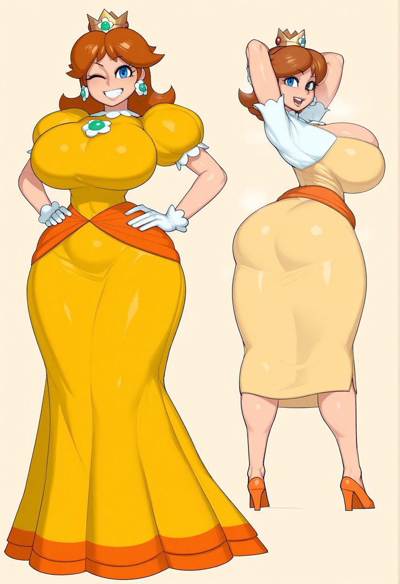 Rhiannon_RPs's tweet photo. Daisy
50% a dom. This form is an even split. Meaning she can swing either way. With some abilities coming from the mushroom kingdom, she has a bit more that allows her to have a bit more fun. And she can give other forms fun abilities as well. #LewdRoleplay #OpenRP #NSFWRoleplay https://t.co/iweKfhwf5X