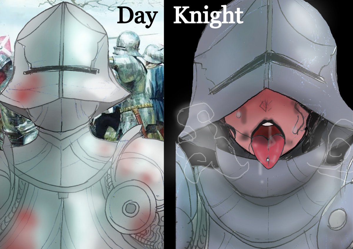 anonhistory's tweet photo. Day &amp; night of Goth knight https://t.co/vEEWFVDcOk