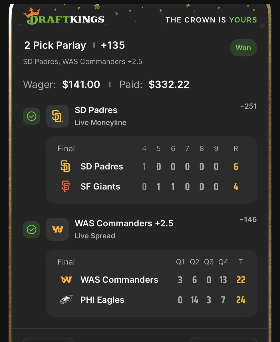 _youngporter's tweet photo. Great way to start off the nfl season. Picks available daily 📲🦾🔒 https://t.co/LcApfV5lf8