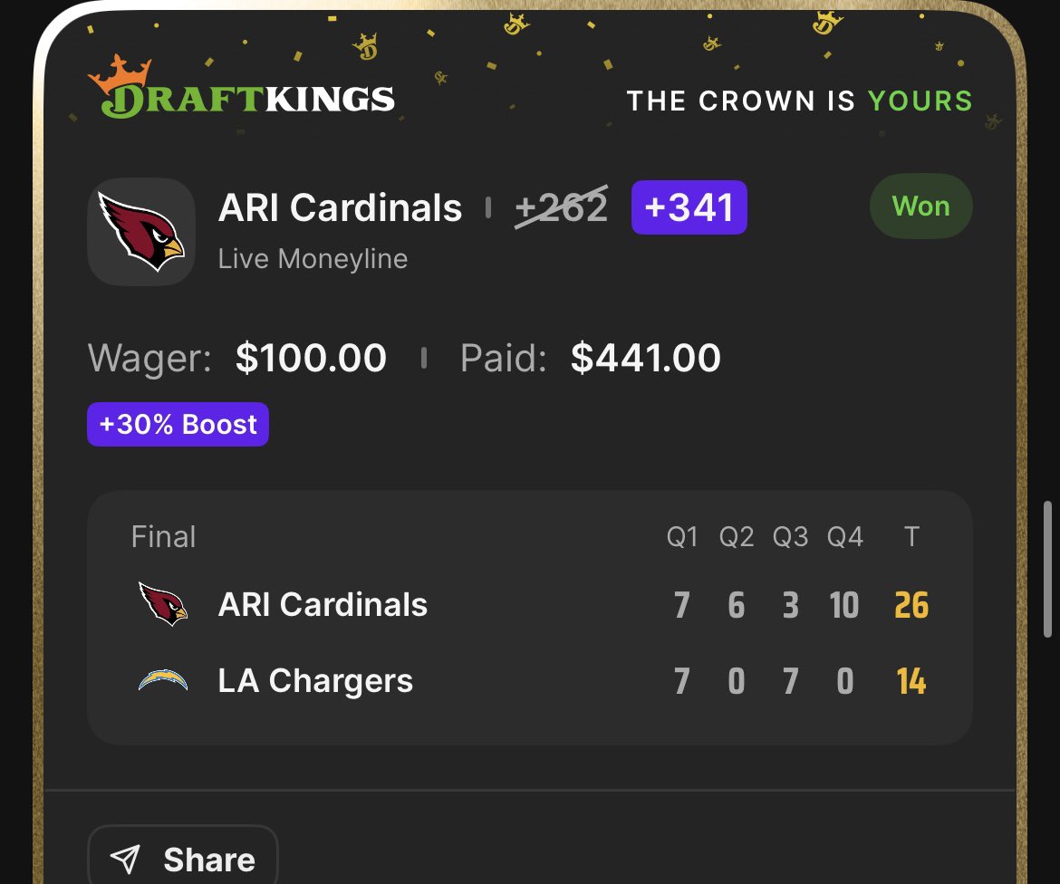 _youngporter's tweet photo. Great way to start off the nfl season. Picks available daily 📲🦾🔒 https://t.co/LcApfV5lf8