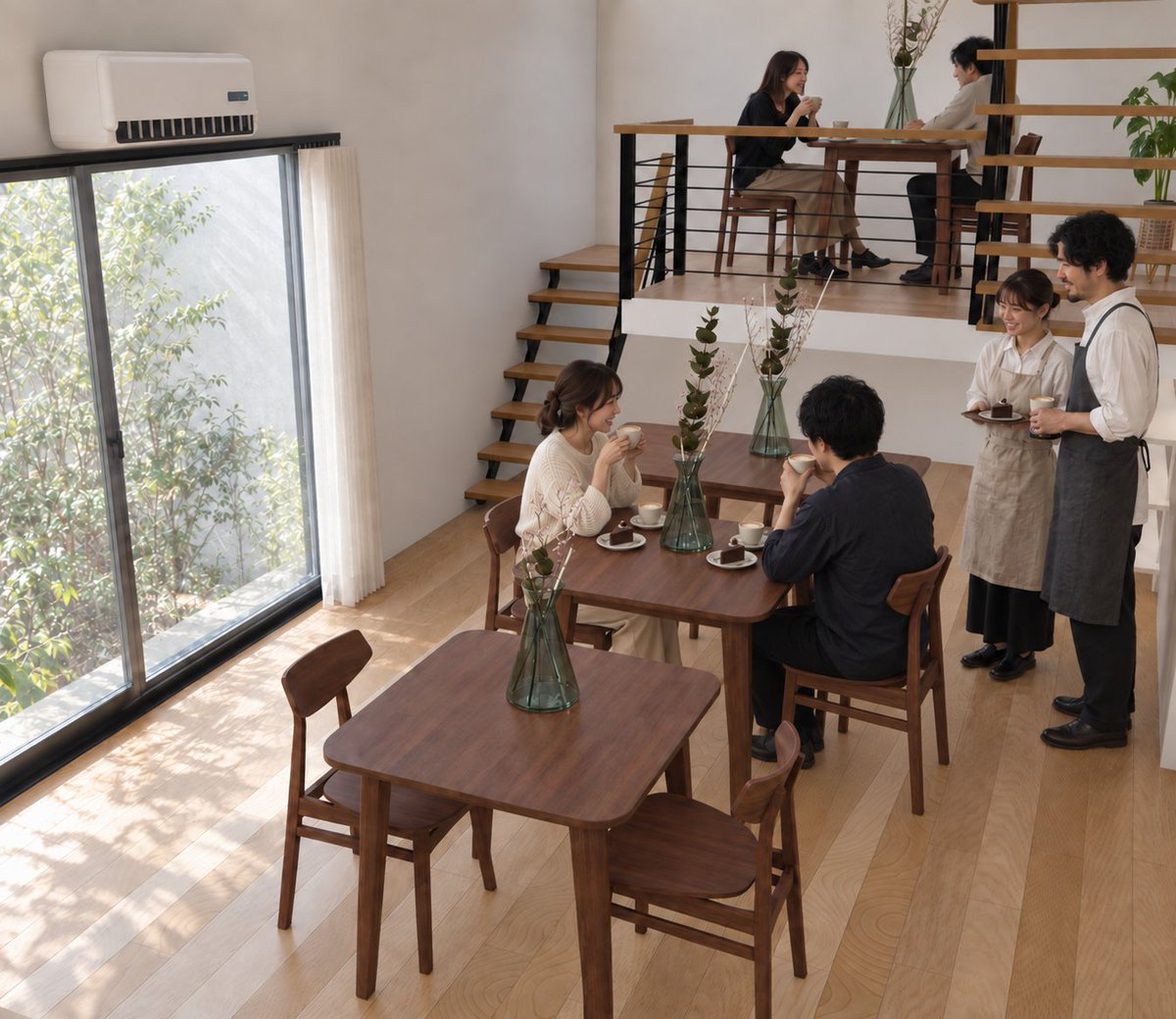 SakeRice's tweet photo. house-planner mobileにおしゃんなキッチンや手すり追加しました（最初は関東近郊の工業化建築方式の狭小住宅向けに作ったので、おしゃれな住設や家具は無かった）。ようやく民家カフェ的なのも作れるように。

AIレンダーの仕組みですが、このサイトにプロンプト、depthやedge、normal directionをzipで吐き出させ、まるっとAIに渡してもらうと、指定した意匠以外はキープでき、手元のAIで実写にできる（プロンプトで遊んでもOK）…って感じの方式を取っています。