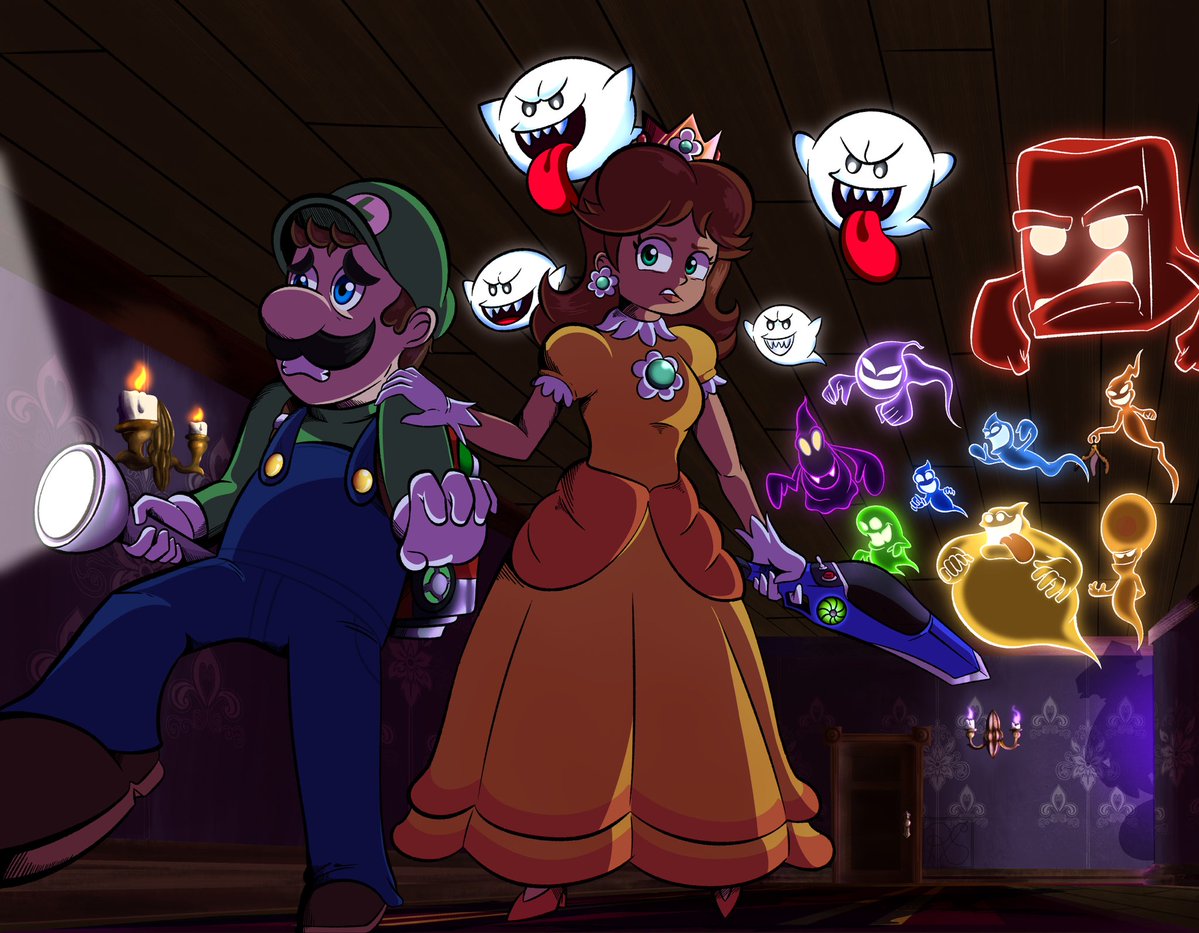 Interdisaster's tweet photo. It’s done! really proud on how this one turned out! My concept of a Luigi’s mansion 4! https://t.co/mEFoPUXBjM