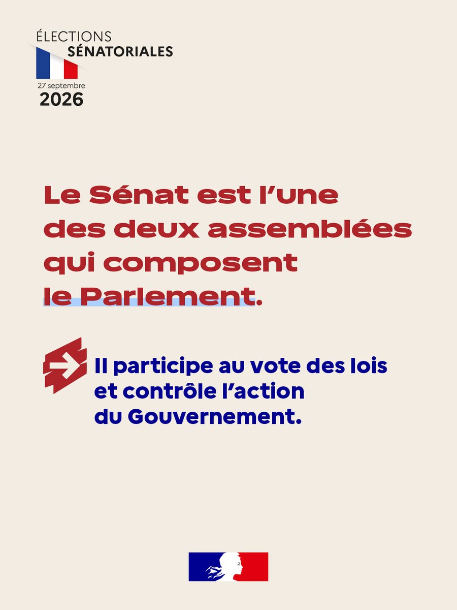 Le Sénat est l'une des deux assemblées qui composent le Parlement. Il participe au vote des lois et contrôle l'action du Gouvernement.