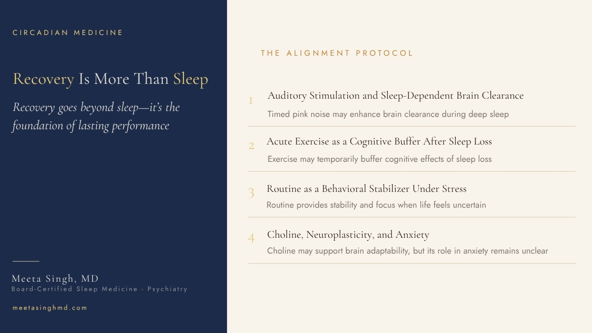 meetasinghmd's tweet photo. Brain health is shaped by what we do consistently. Sleep, movement, nutrition, and routine all contribute to resilience and long-term performance.
Subscribe to The Nocturne at https://t.co/5haOGGw1tW
#PerformanceSleep #CognitivePerformance #SleepScience https://t.co/3PDmiDVmTw